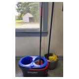 O cedar spin mop. Quickie mop and sterlite bucket