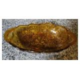 vintage Indiana Glass Lily Pons Amber Carnival