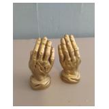 Praying hands salt and pepper shaker set