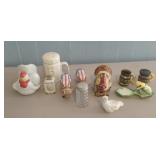 Misc salt and pepper shakers. Mix matched