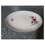 vintage oval serving platter "Roses" Toukai China