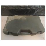 Plastic tool box with sockets, wrenches and