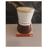 Vintage Retro Coffee Pot Ceramic Cookie Jar 9"