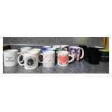 Assorted coffee mugs