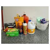 Cleaning items, fire extinguisher