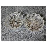 2--Anchor Hocking Old Cafe Clear Pattern candy
