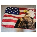Throw blanket eagle and flag. Needs cleaning