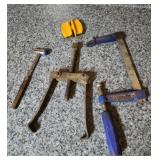 Battery terminal puller, clamp. Sharpener