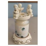 Angelic candle holder and candle
