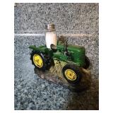 Green tractor salt and pepper shakers holder
