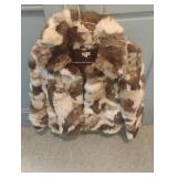 Rabbit fur coat made in Hong Kong. Size M