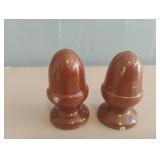 Vintage wood salt and pepper shaker set