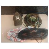 Hats and draw string bags