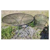 42x30 metal table and cjair