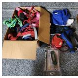 Dog collars and leashes. Nail set