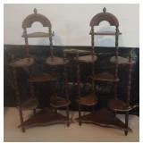 Corner wood shelves 12 x 26.5 x 6