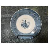 6" vintage Royal China Currier & Ives blue and