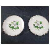 Vintage Limoges Dessert Bread 2 Plates White