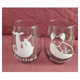 Slothed and Intoxicated wine glasses