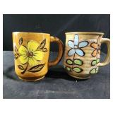 vintage Otagiri-style speckled stoneware mugs