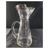 Vintage 9.5" elegant glass pitcher