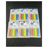 6 pks of 24 ct birthday candles
