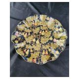 vintage Chinese cloisonnï¿½ plate with scalloped
