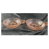 2 Vtg. Anchor Hocking Queen Mary Pink depression