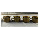 Lot of 4 Honey Stoneware Japan Coffee Cups