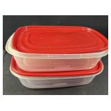 2 Large Rubbermaid Tupperware Containers