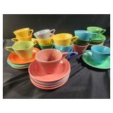 Mid Century Harlequin  Cups and Saucers Homer