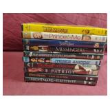DVDs including Bee Movie, The Patriot, The Lord