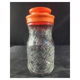 vintage Anchor Hocking glass canister jar with an