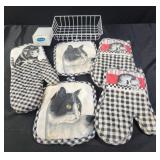 Cat potholders , wire basket, cetaphil soap