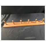 24" wooden peg rack