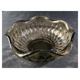 vintage smoke gray glass bowl
