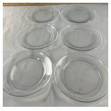 6 Arcoroc Clear Glass Plates