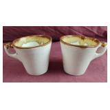 Pfaltzgraff brown drip sandstone coffee mugs