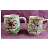 vintage Otagiri-style speckled stoneware mugs