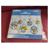 Skylanders swirl decorations. 6-12 pc packs