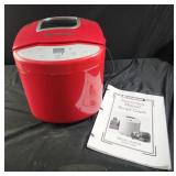 red Breadman Bread Maker, Breadman TR520RD model