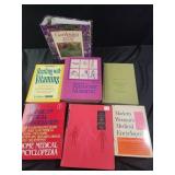 Medical books and a gardening book