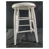 10x17 wood stool painted white