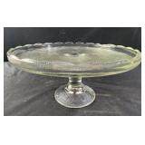 vintage Jeannette Glass Harp Pattern Pedestal