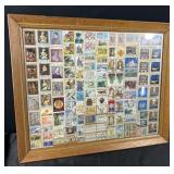 Framed International Stamps Collection
