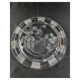 Vintage Federal Glass Clear Sharon Cabbage Rose