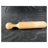 Vintage Round Wood Pestle with Ball Knob Grinder