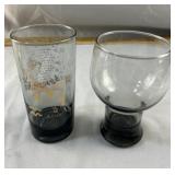 Vintage Federal Glass Aquarius Cup + Wine Tumbler