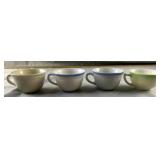 Lot of 4 Anchor Hocking Tea Cups
