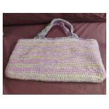 Handmade crocheted-knitted bag 17 x 7.5